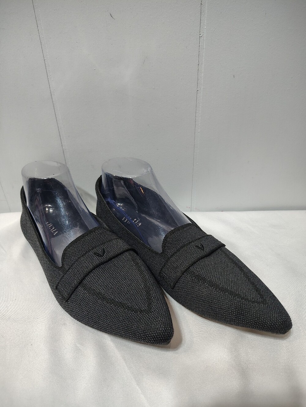 VIVAIA Amelia 2.0 Charcoal Pointed Toe Loafer Knit Flats 40.5 9/9.5